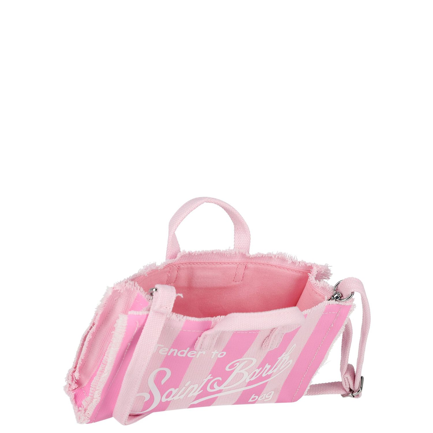 Girls Pink Logo Striped Phone Bag ( 14cm ), 1, hi-res