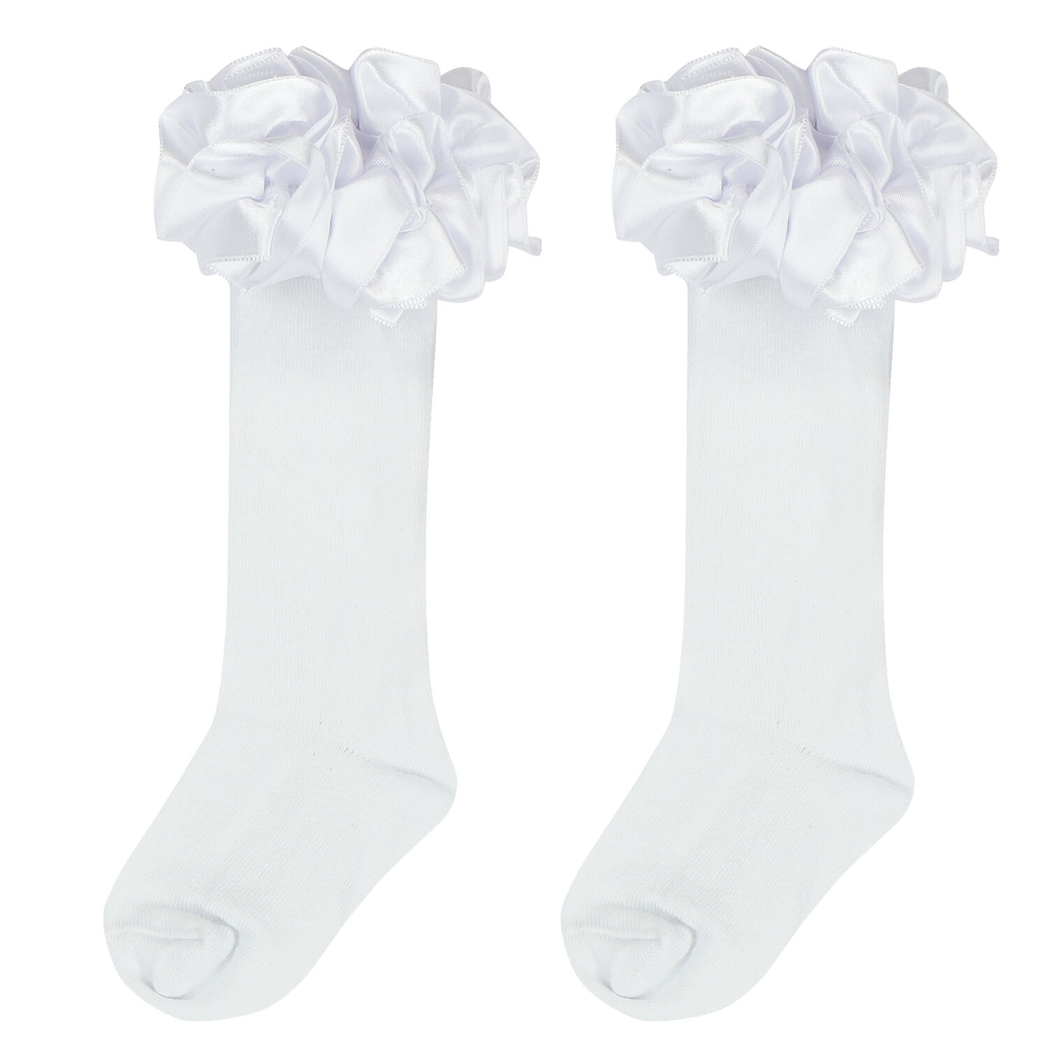 Girls White Ruffled Socks, 1, hi-res image number null