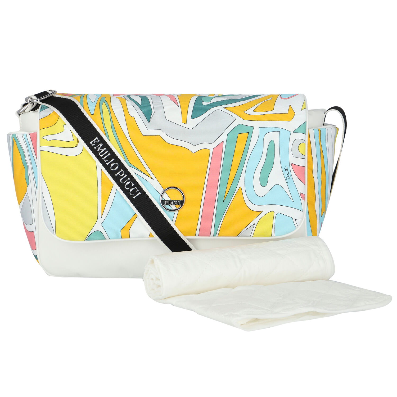  Yellow, Green, Pink & White Baby Changing Bag, 2, hi-res