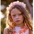 Girls Pink Flower Headband, 1, hi-res