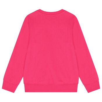Girls Pink Teddy Bear Logo Sweatshirt