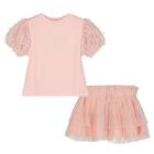 Girls Pink Tulle Blouse, 1, hi-res