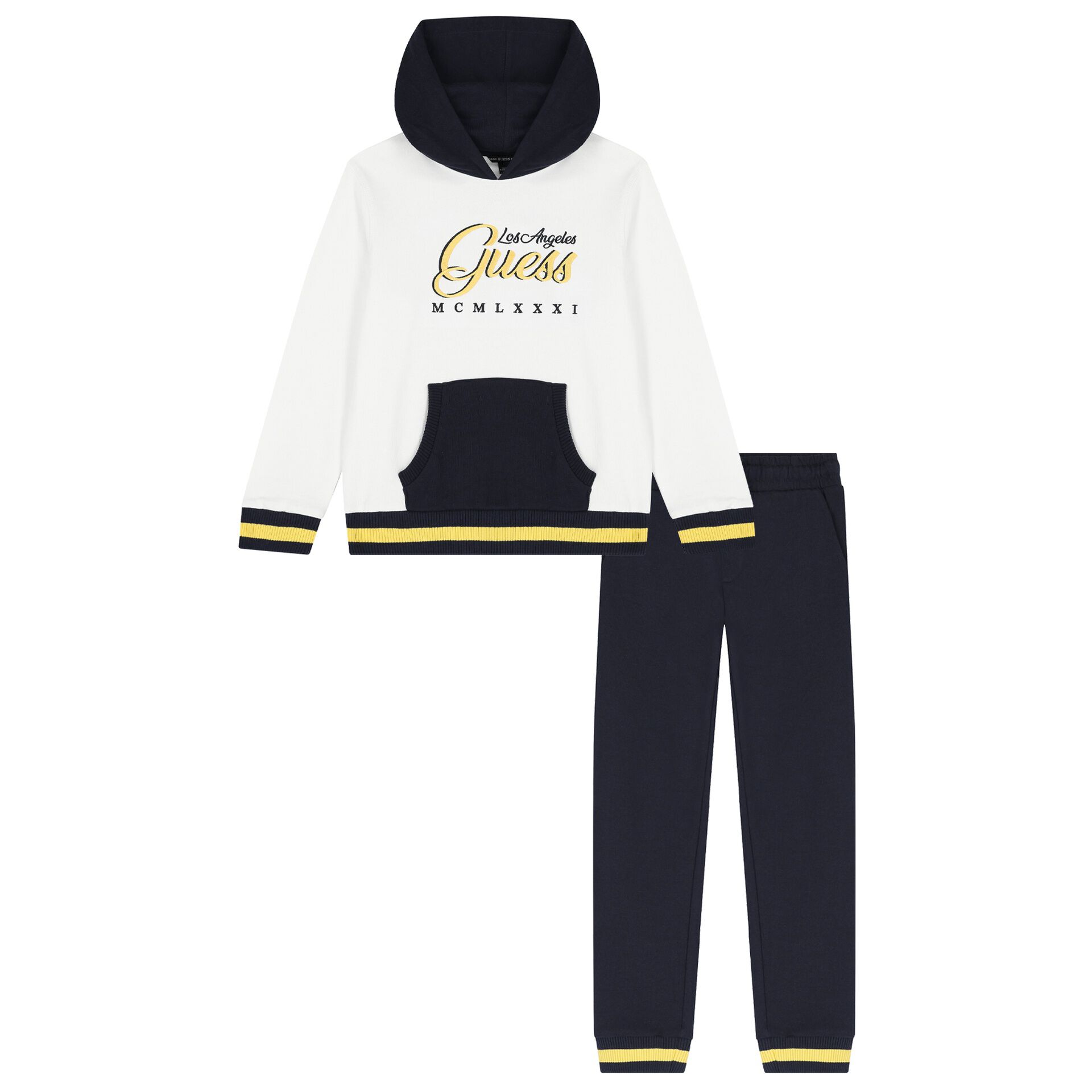 Navy blue and white tracksuit discount