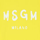 تيشيرت بالشعار باللون الأبيض والأصفر, 1, hi-res