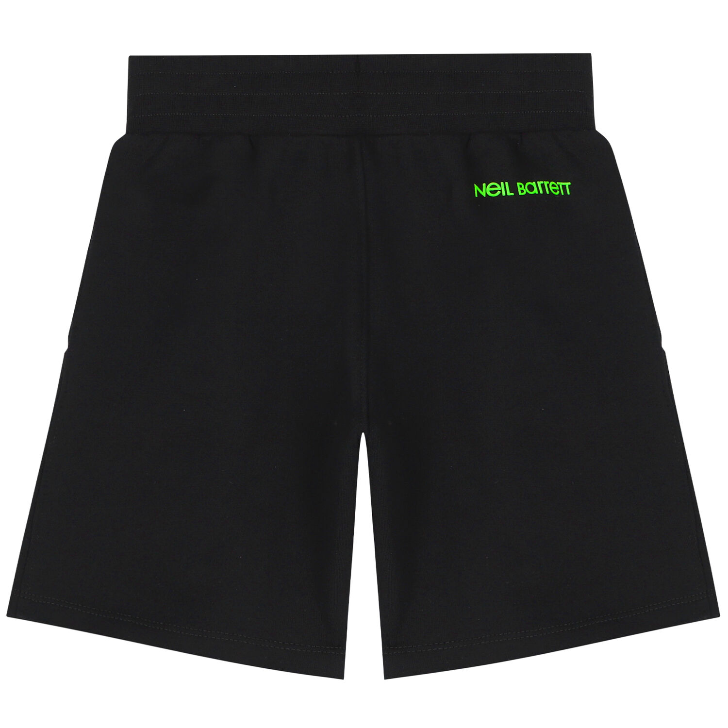 Boys Black Thunderbolt Logo Shorts, 2, hi-res