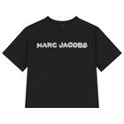 Boys Black Logo T-Shirt, 1, hi-res
