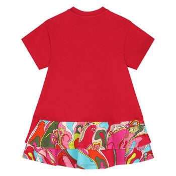 Younger Girls Red Orchidee Dress