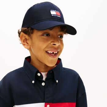 Boys Navy Blue Logo Cap