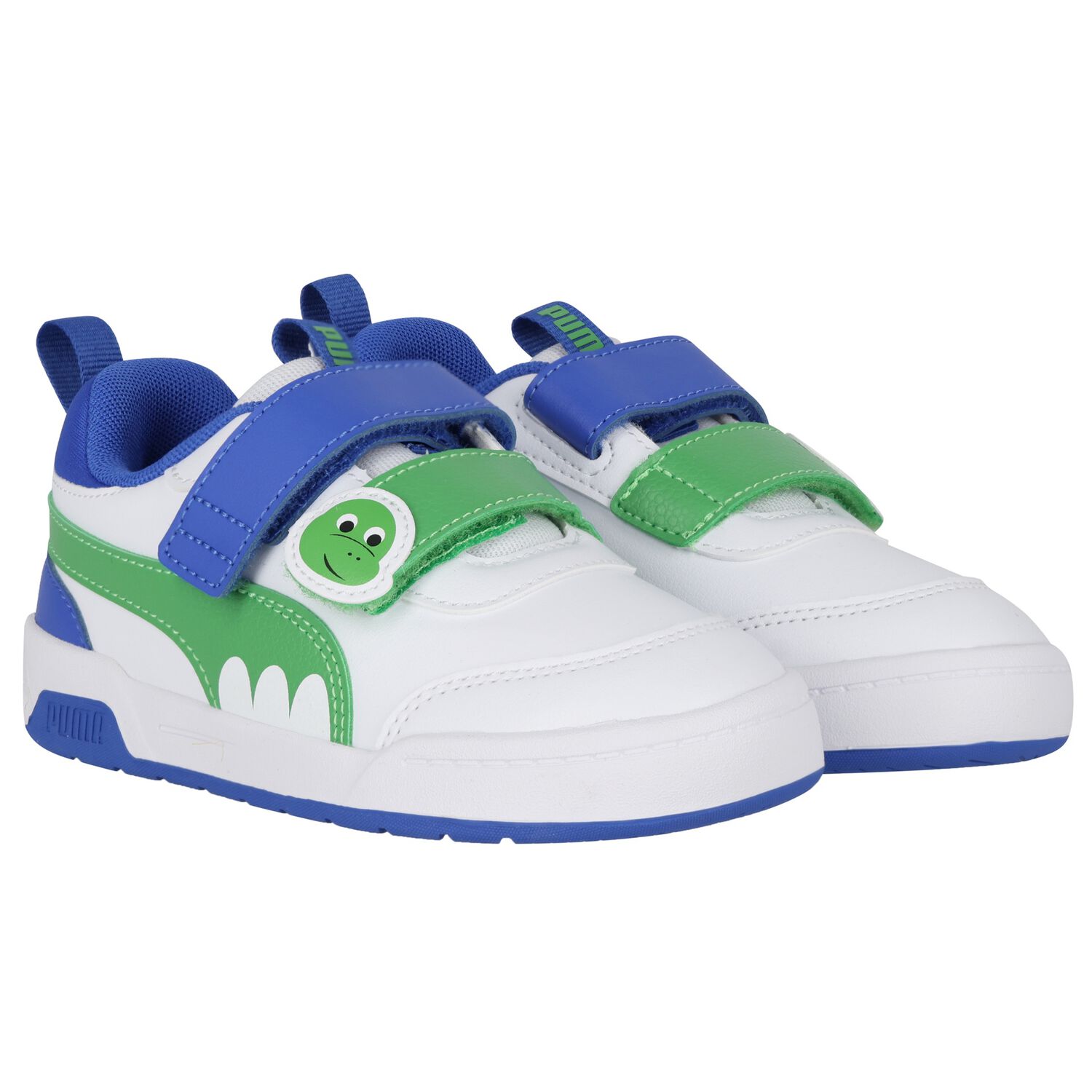 Boys White & Green Multiflex 2 Dino Trainers, 1, hi-res
