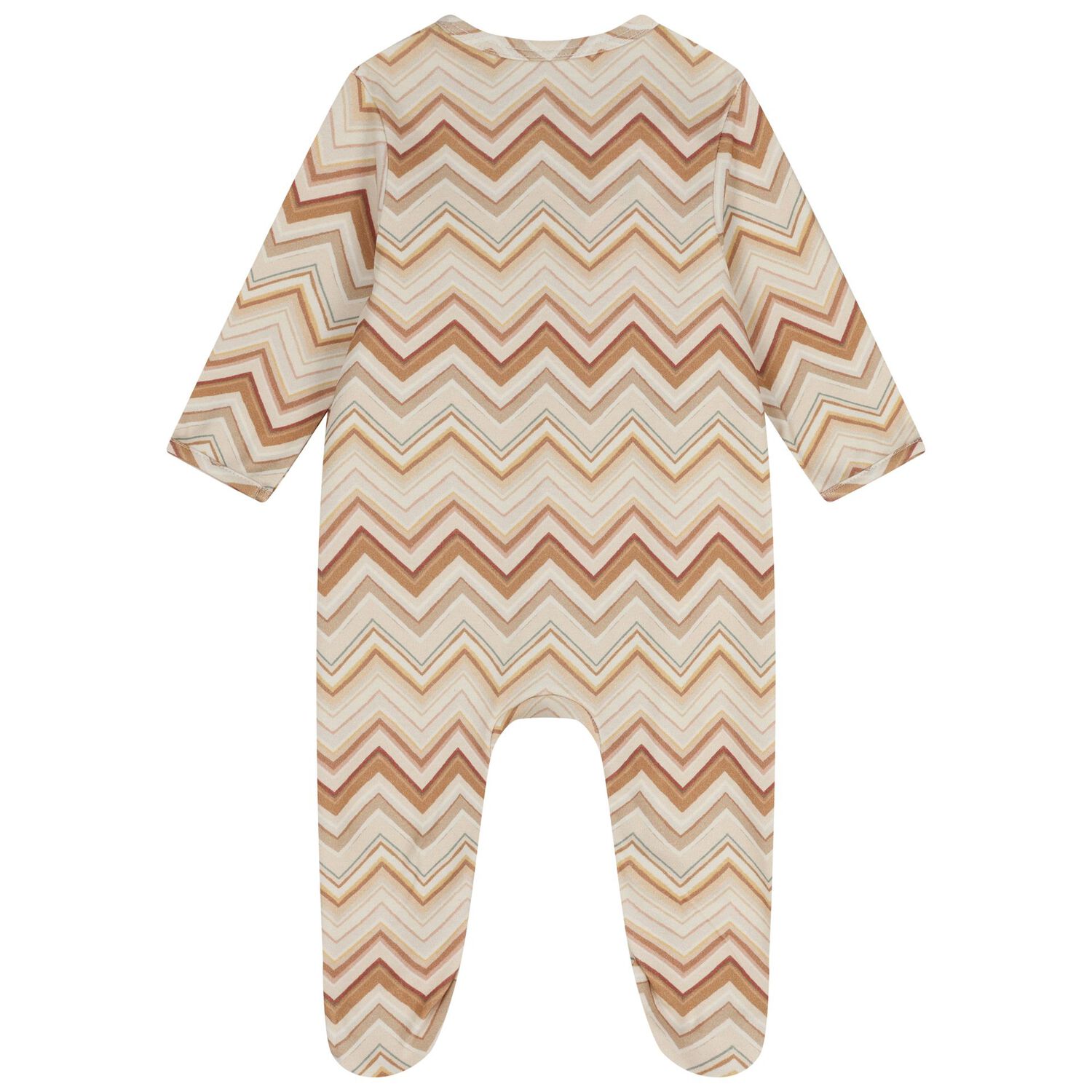 Beige & Brown Zig Zag Babygrow Set, 1, hi-res