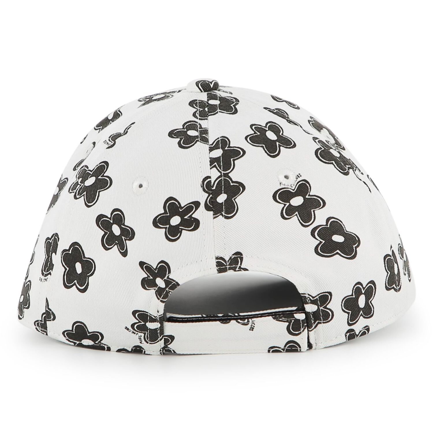 Girls White Flower Cap, 1, hi-res