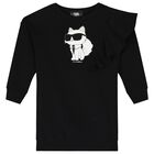 Girls Black Choupette Dress, 1, hi-res