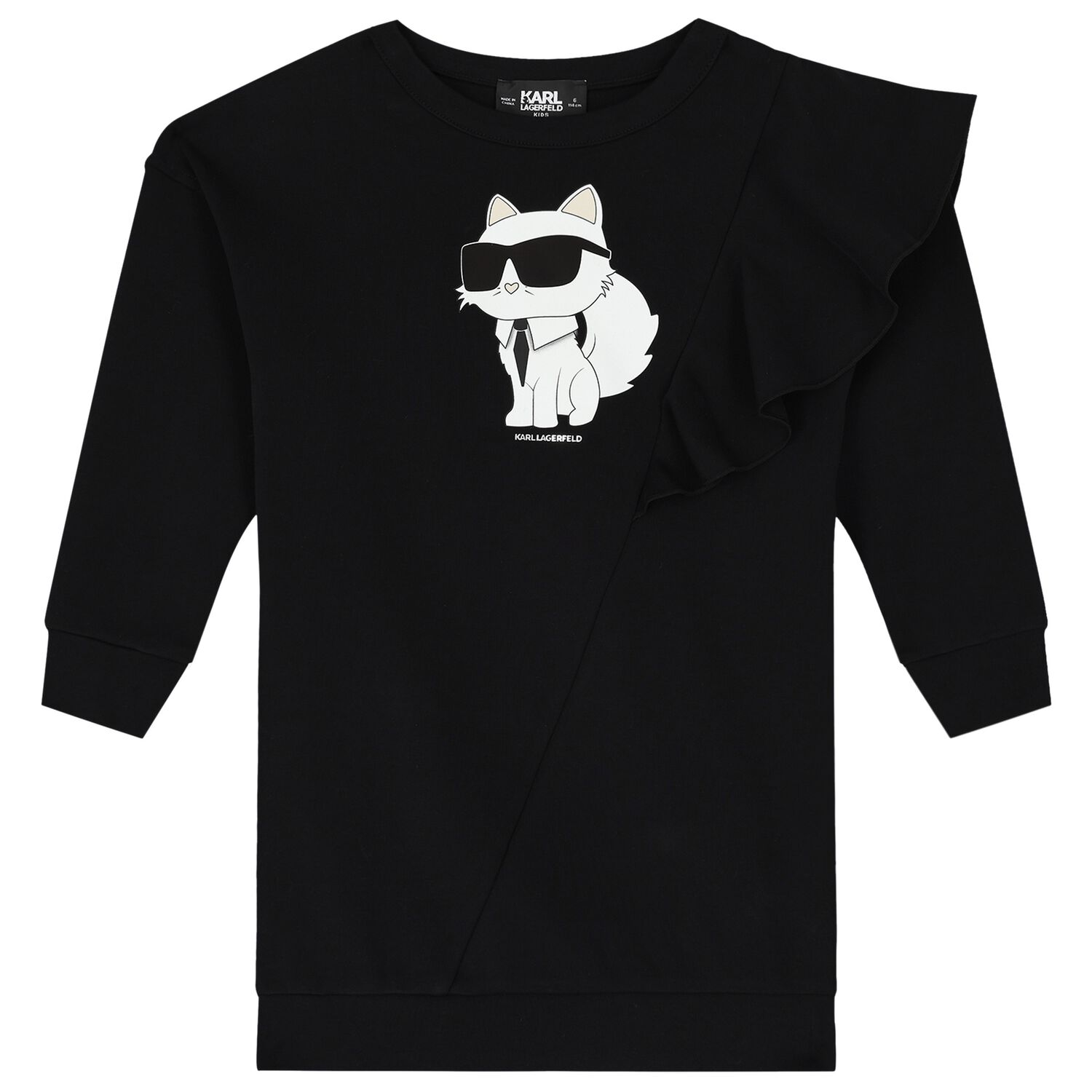 Girls Black Choupette Dress, 1, hi-res image number null