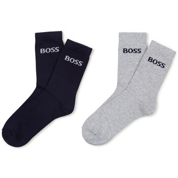 Boys Grey & Navy Socks (2 Pack)