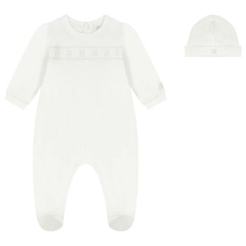 White Babygrow & Hat Set
