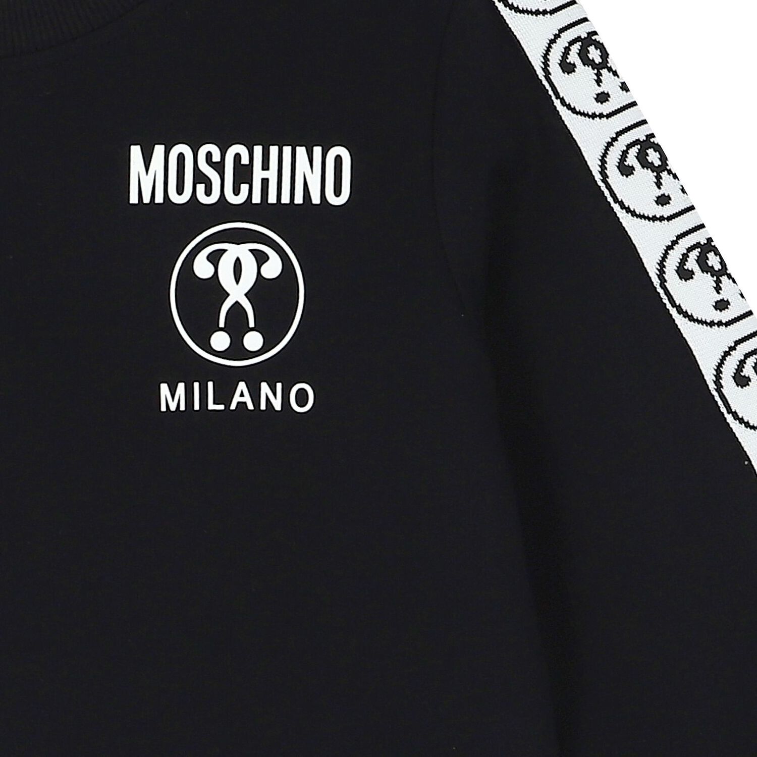 سويت شيرت بالشعار باللون الأسود والأبيض, 1, hi-res