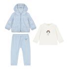 Baby Boys Blue & White Sheep Tracksuit ( 3 Piece ), 1, hi-res