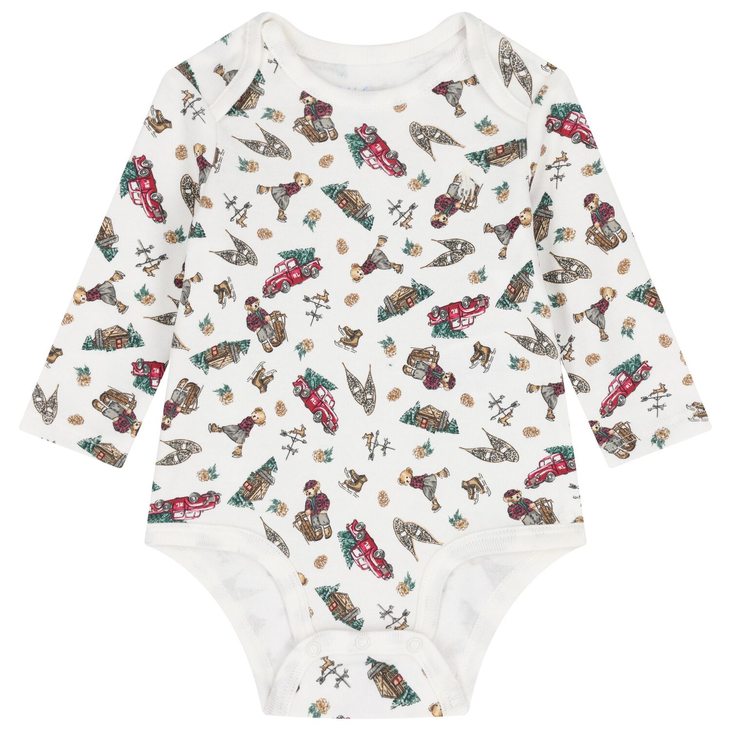 Ivory Polo Bear Babygrow Gift Set, 1, hi-res