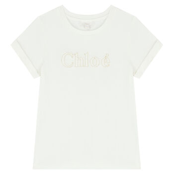 Girls Ivory Logo T-Shirt