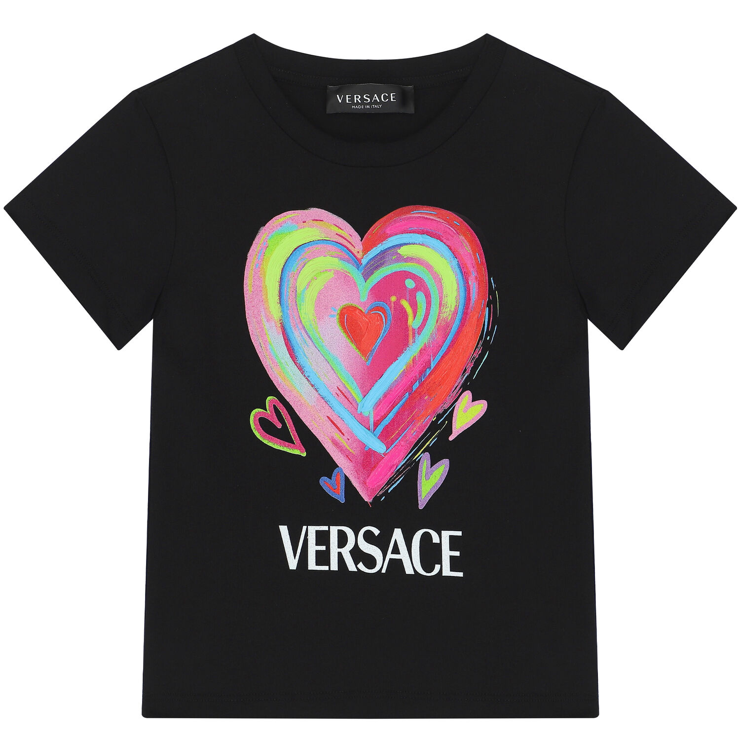 Girls Black Logo T-Shirt, 1, hi-res