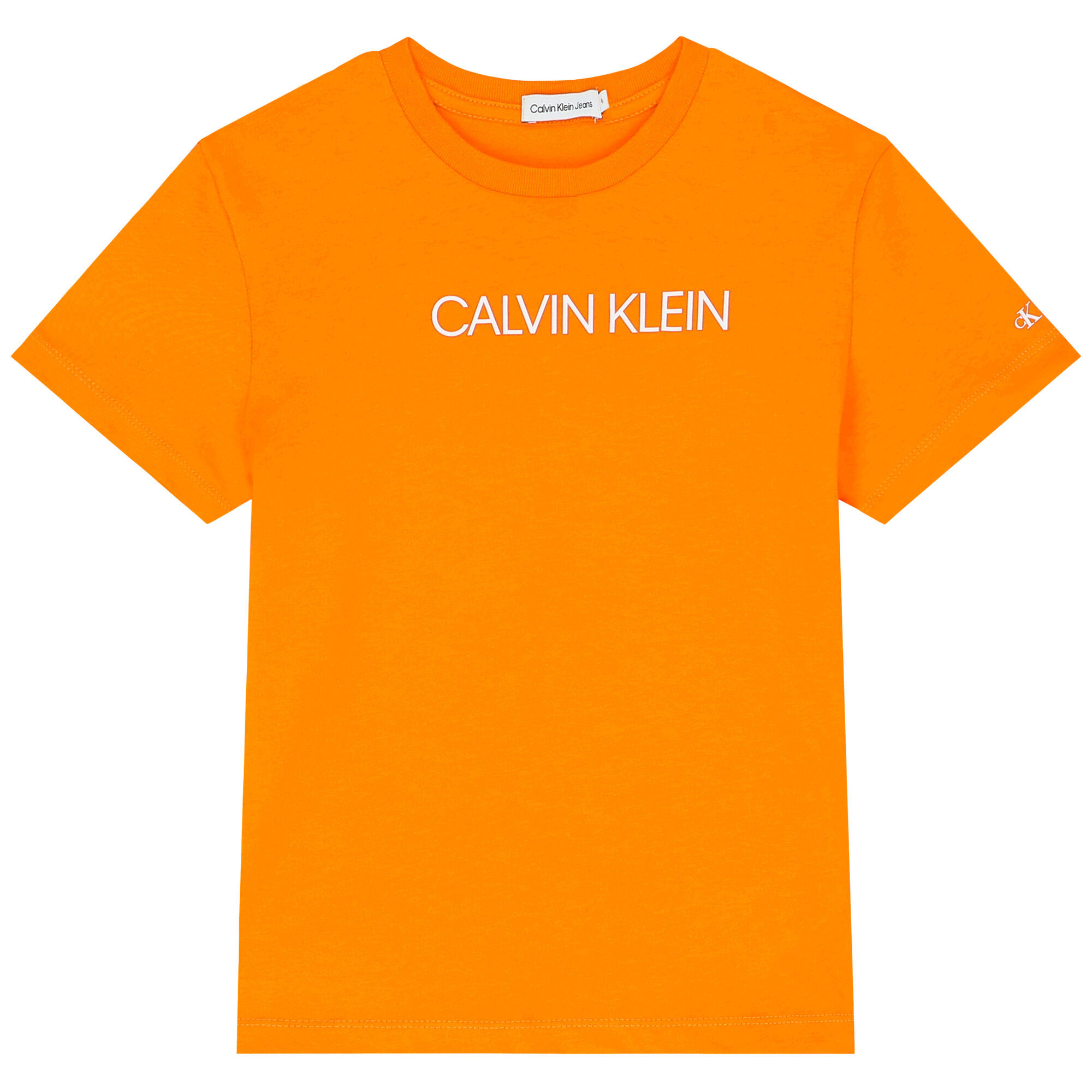 Calvin Klein Boys Orange Logo T Shirt Junior Couture UAE