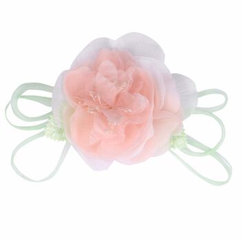 Girls Pink Floral Brooch