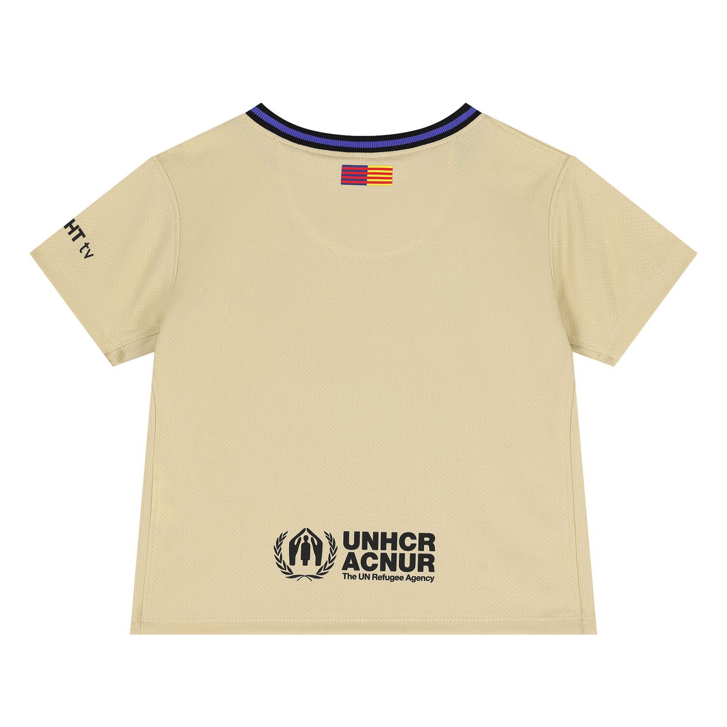 طقم شورت برشلونة باللون البيج والأسود للأولاد, 1, hi-res