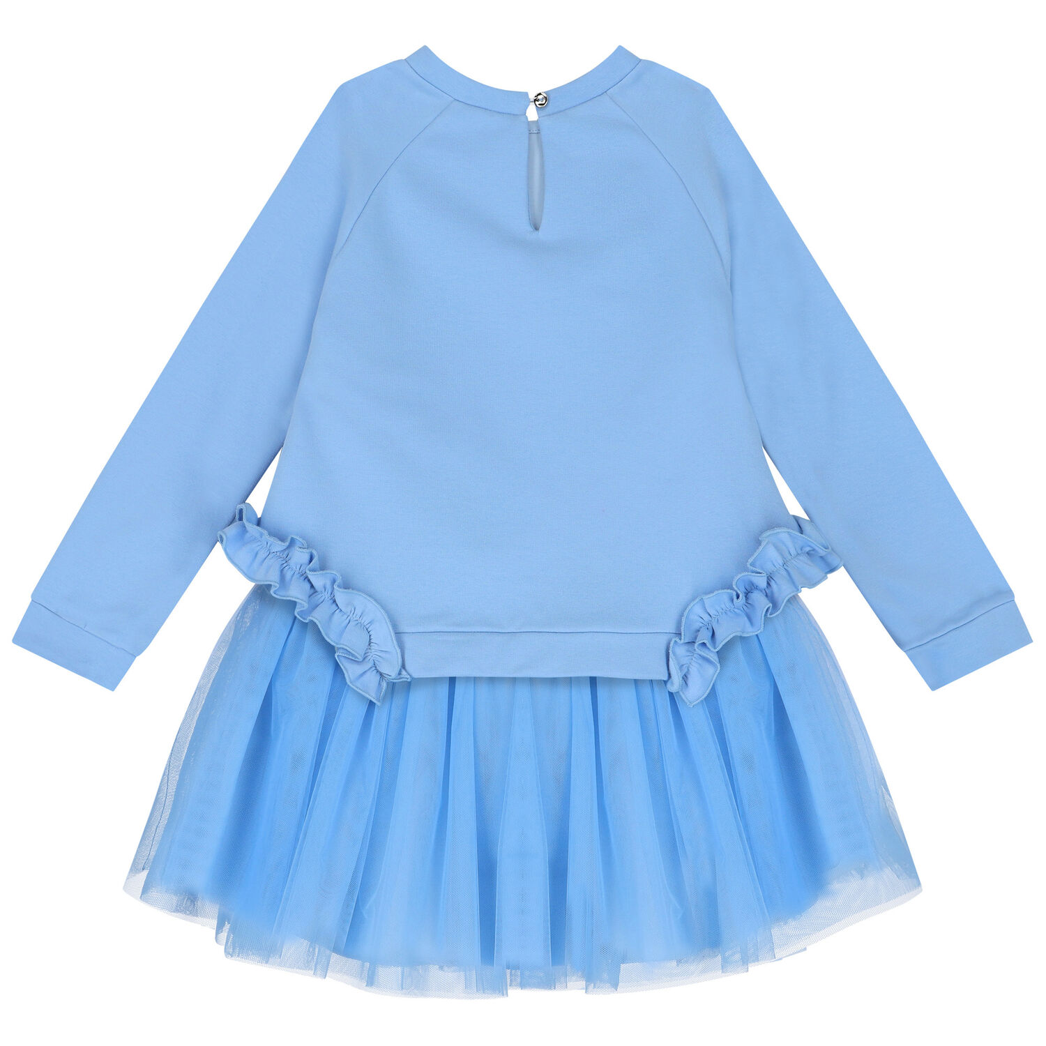 Girls Blue Rose Dress Set, 1, hi-res