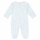 Baby Boys White & Blue Giraffe Babygrow, 2, hi-res