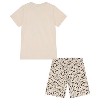 Boys Beige Paul Frank Shorts Set