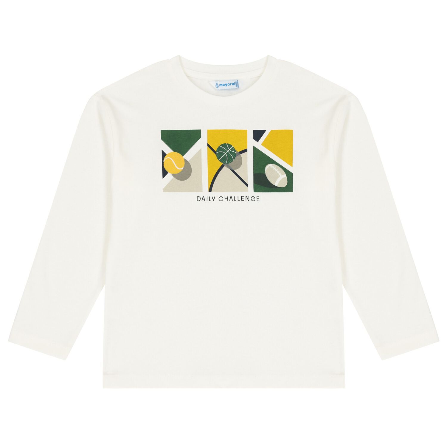 Boys Ivory Long Sleeve Top, 1, hi-res image number null