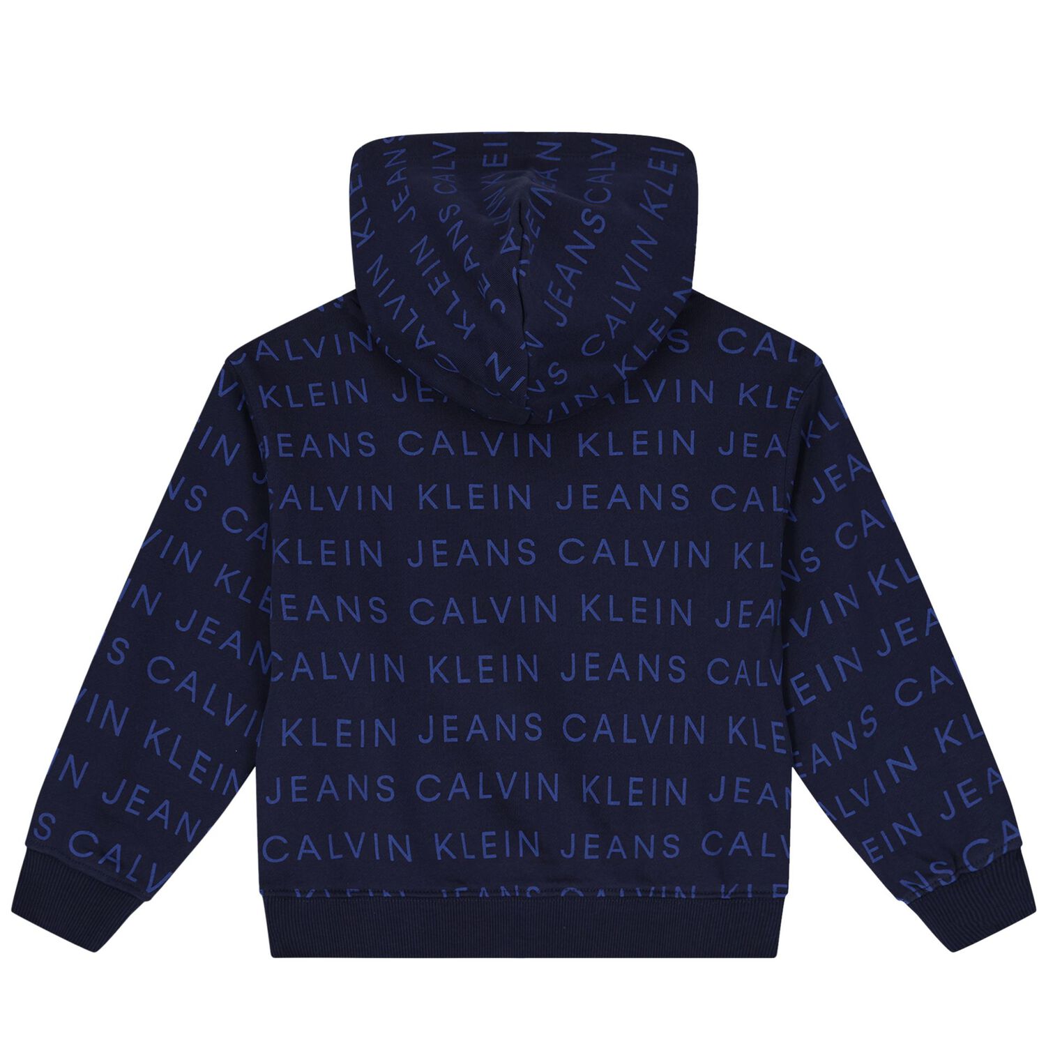 Boys Navy Blue Logo Hooded Top, 1, hi-res image number null