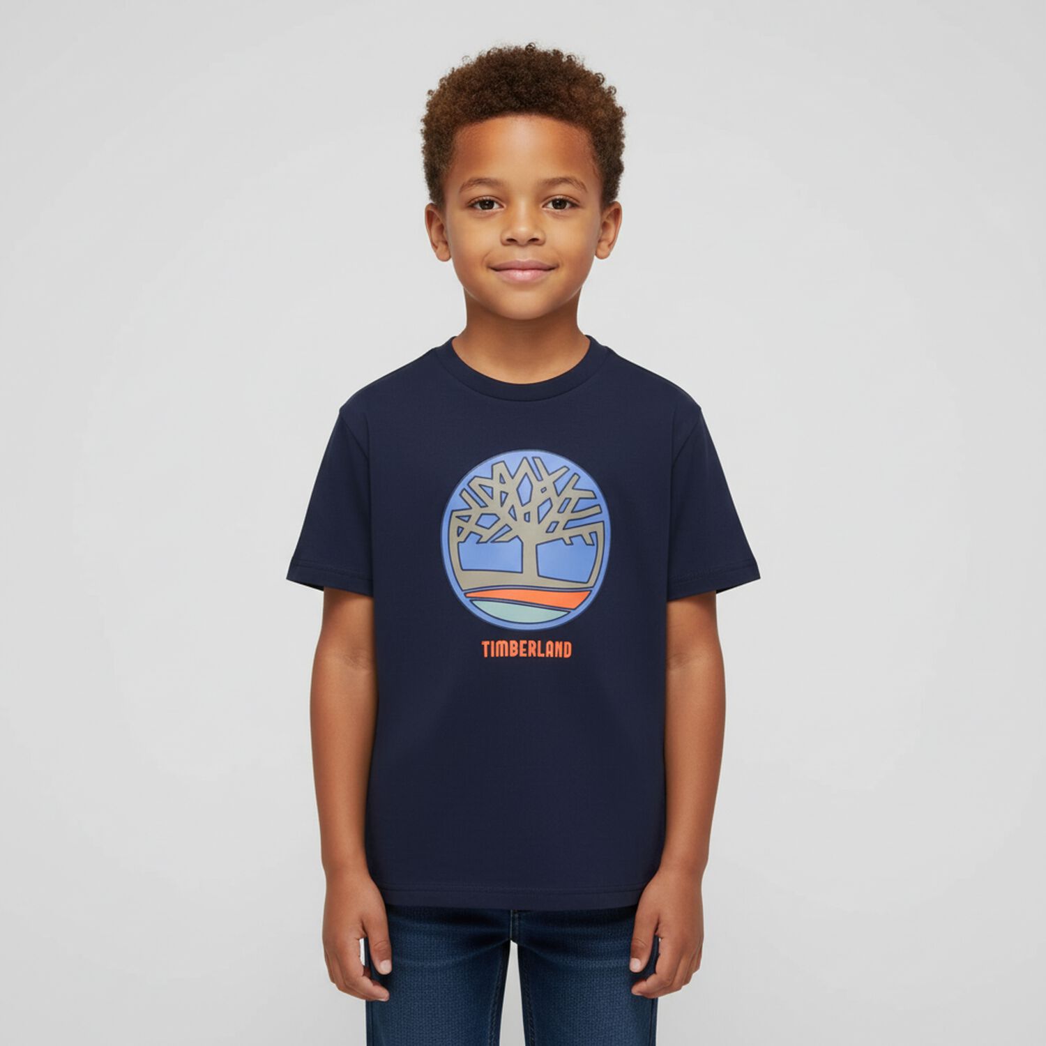 Boys Navy Blue Logo T-Shirt, 2, hi-res