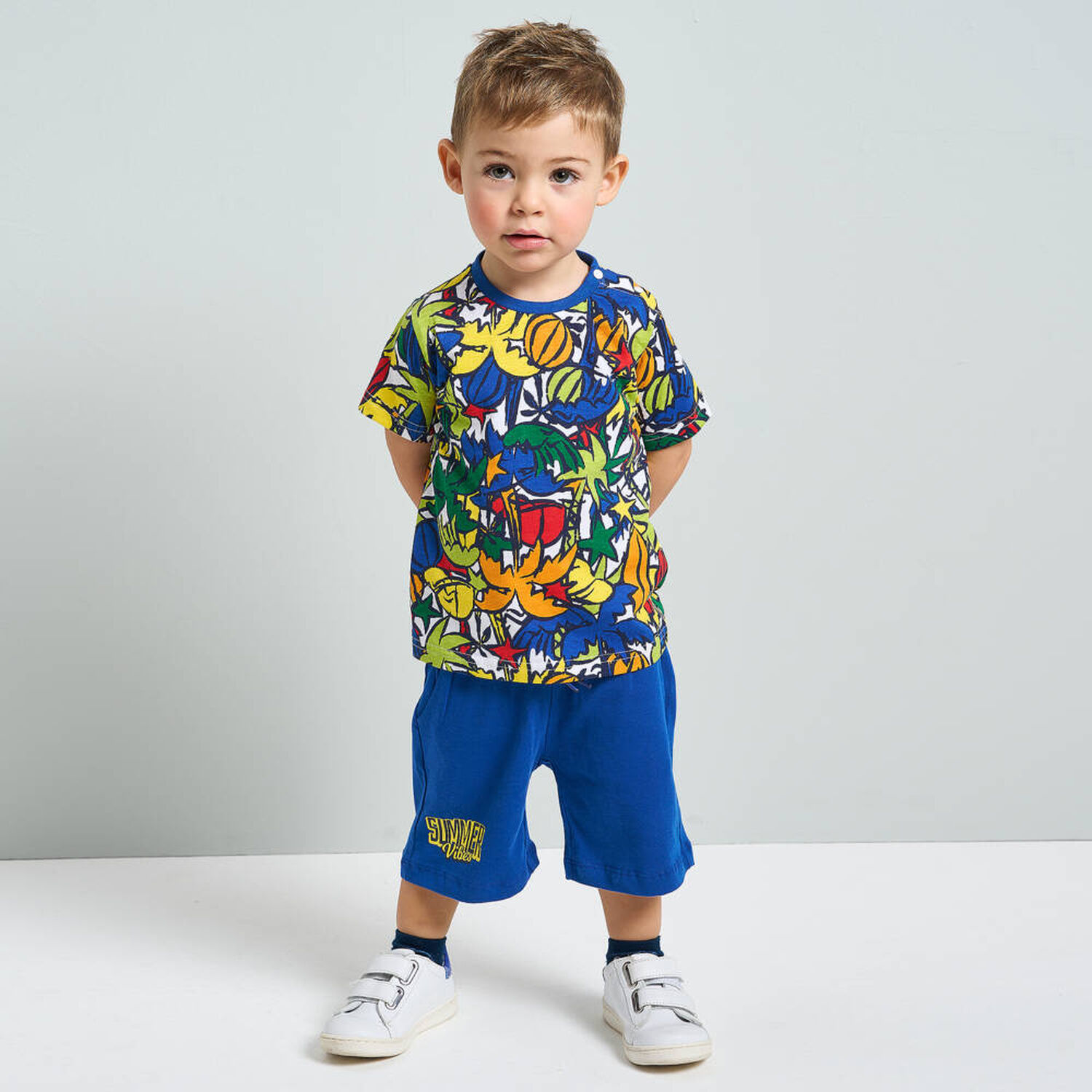 Boys Multi-Coloured Shorts Set, 1, hi-res image number null