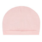 Baby Girls Pink Logo Knitted Hat, 2, hi-res