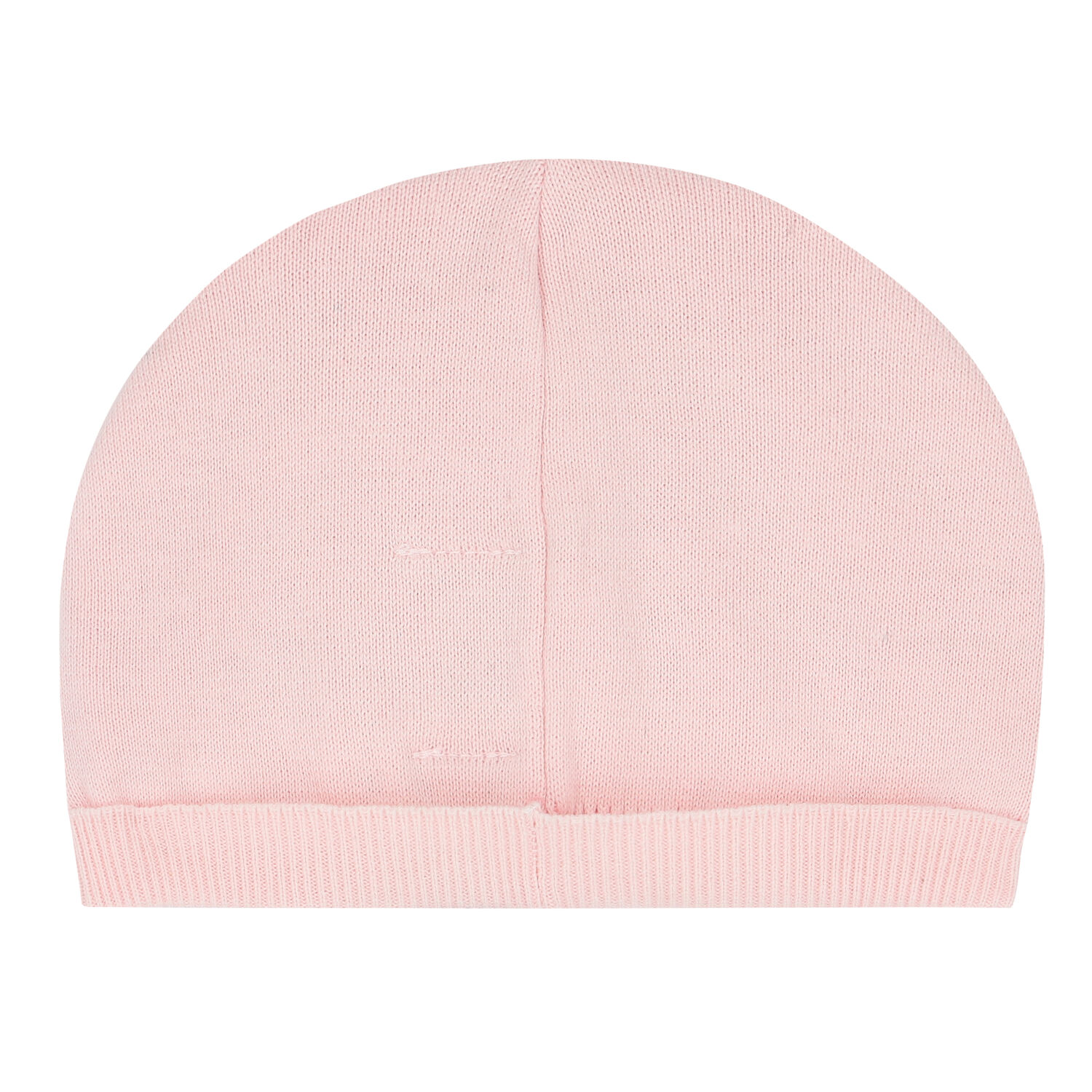 Baby Girls Pink Logo Knitted Hat, 2, hi-res