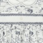 Baby Girls White & Navy Blue Smocked Dress, 1, hi-res