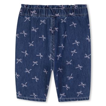 Younger Girls Blue Bows Denim Trousers