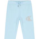 Girls Blue Logo Joggers, 1, hi-res