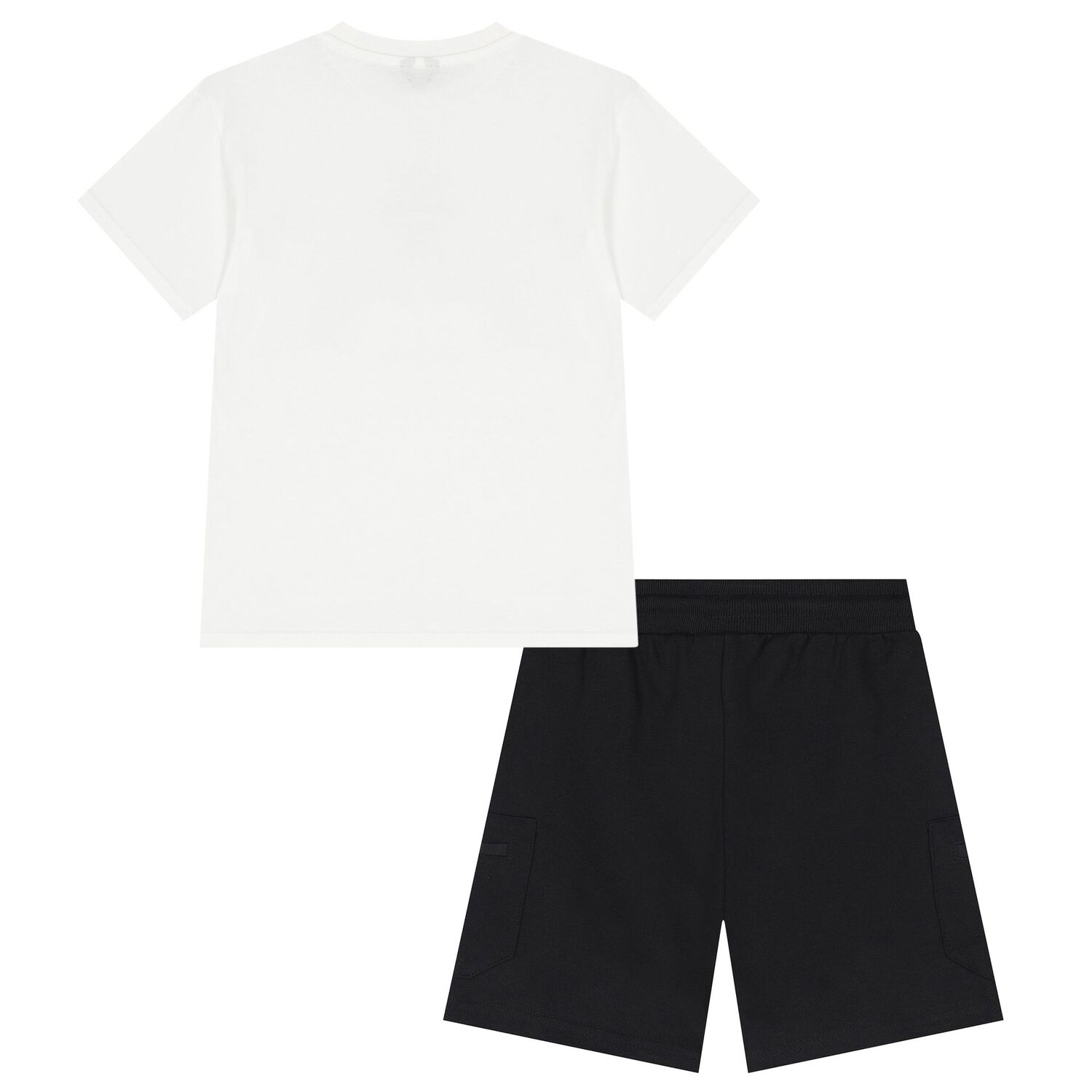 Boys White & Black Shorts Set, 2, hi-res image number null