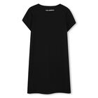 Girls Black Choupette & Karl T-Shirt Dress, 1, hi-res