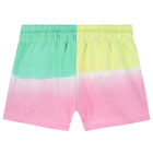 Girls Pink, Yellow & Green Logo Shorts, 1, hi-res