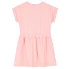 Girls Pink Teddy Logo Dress, 2, hi-res
