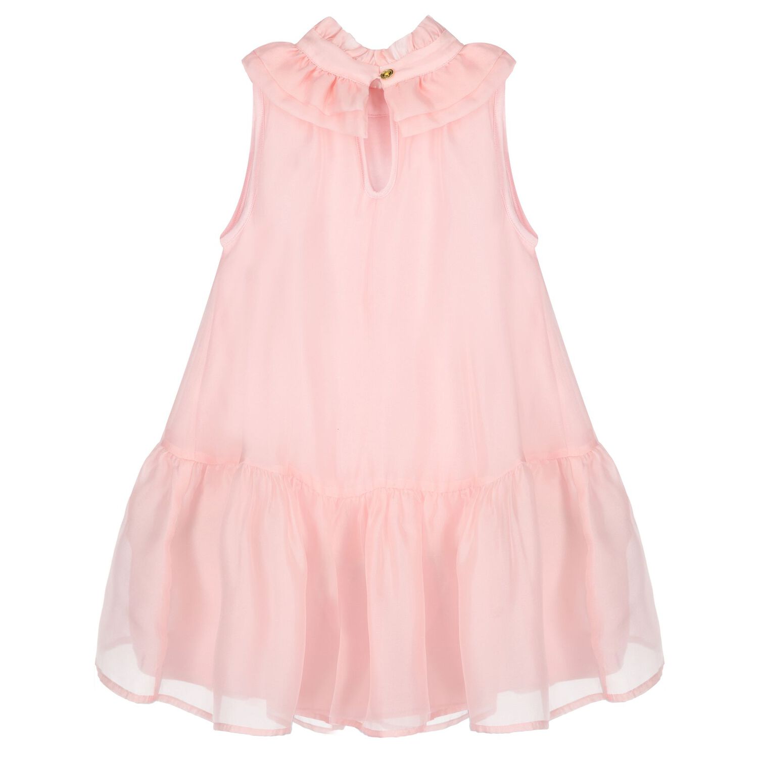 Girls Pink Organza Dress, 1, hi-res