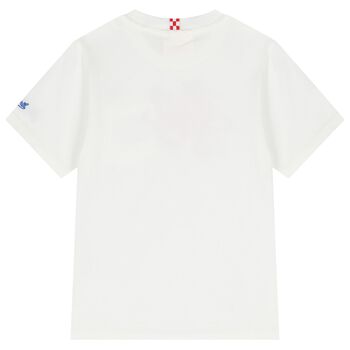 تشيرت بشعار الاخطبوط باللون الابيض للاولاد