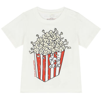 Younger Boys White Popcorn T-Shirt