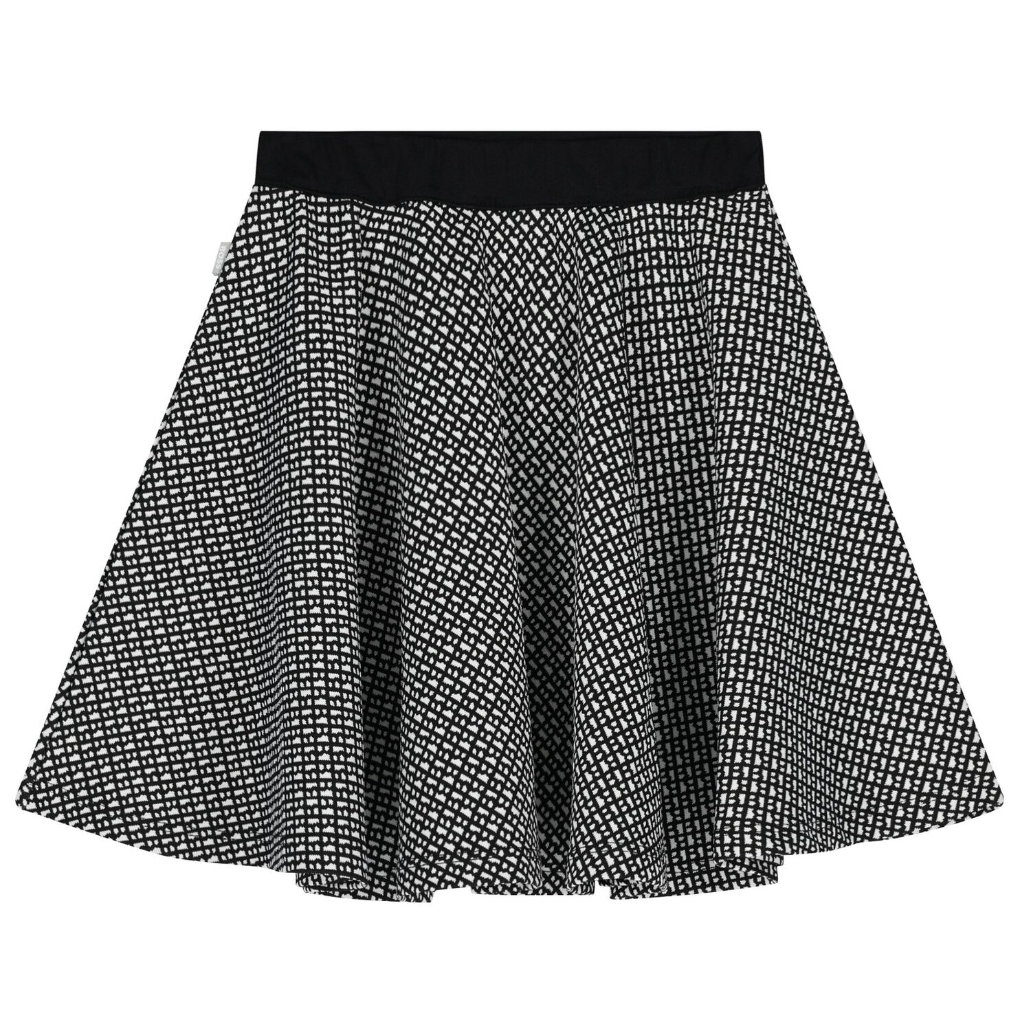Girls Black & White Logo Skirt, 1, hi-res