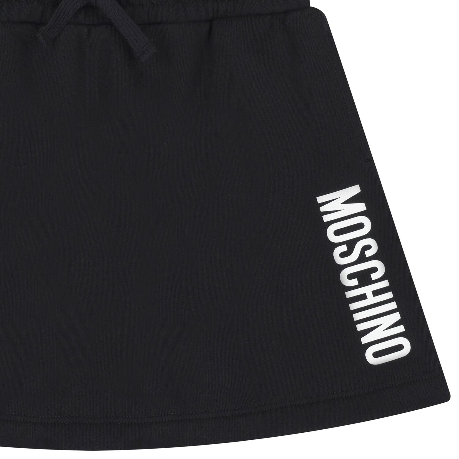 Girls Black Logo Skirt, 2, hi-res