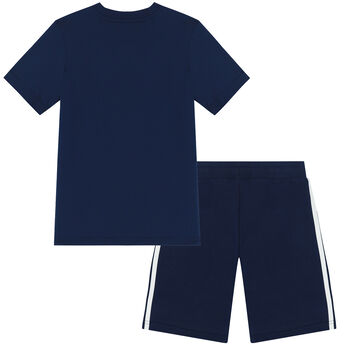Navy Logo Shorts Set