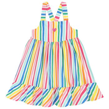 Girls Multi-Colored Striped Dress